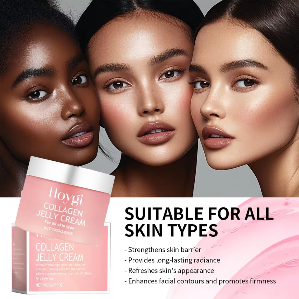 Collagen Jelly Cream Niacinamide Tightening Soothing Moisturizing Anti-Aging Firmness Hydration Skincare 100Ml Face Gel