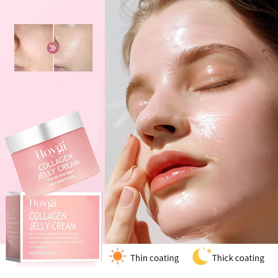 Collagen Jelly Cream Niacinamide Tightening Soothing Moisturizing Anti-Aging Firmness Hydration Skincare 100Ml Face Gel